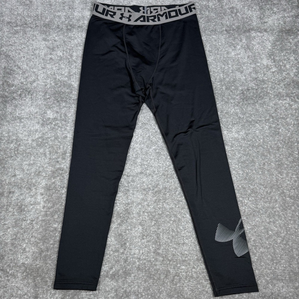 Under Armour Compression Pants Youth Large‎ Fitted ColdGear Black Stretch